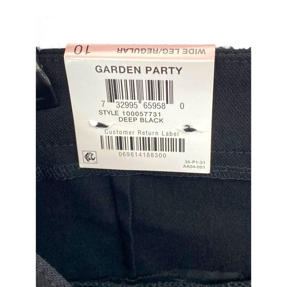 INC International Concept Womens Size 10 Black Wide‎ Leg Pants Zipper NWT Career - Picture 7 of 9